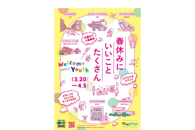 【春休み2020】都立美術館・博物館が無料に「Welcome Youth」18歳以下対象 画像