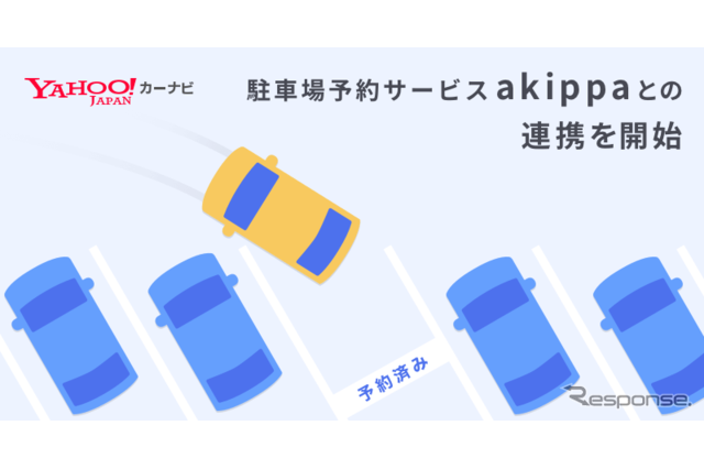Yahoo!カーナビ、駐車場予約akippaと連携…うろつき抑制 画像