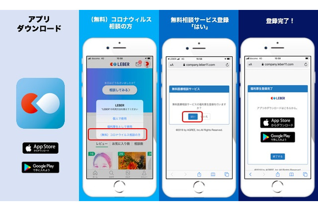 医療相談アプリ「LEBER」5/10まで無料対応 画像