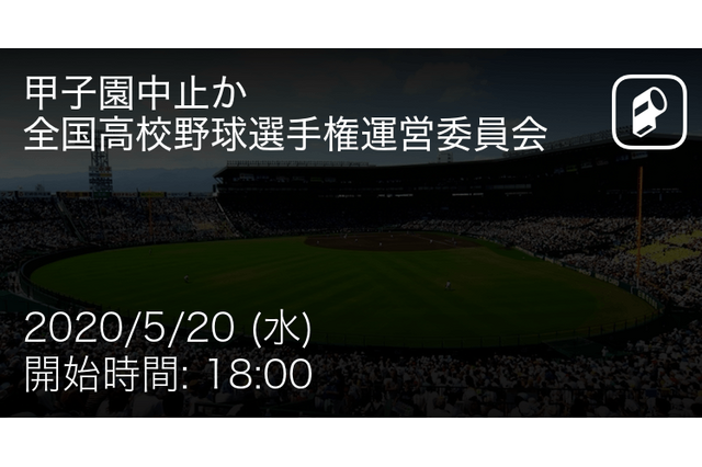 【高校野球2020夏】開催可否は…20日18時から記者会見を速報 画像