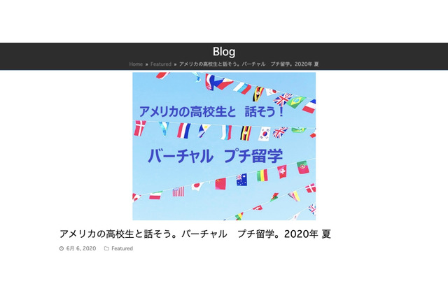 【夏休み2020】アメリカの高校生と話そう「バーチャルプチ留学」8月随時開催 画像