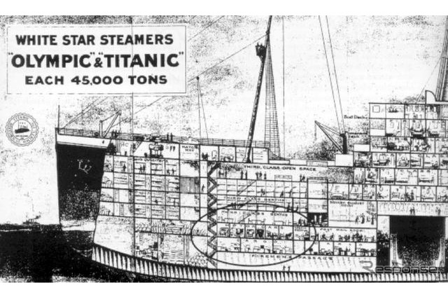 豪華客船タイタニック、積まれていた唯一のクルマ 画像