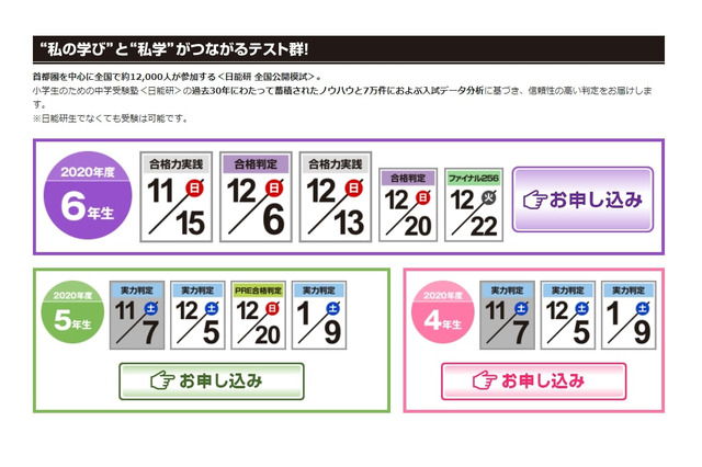 【中学受験】日能研「実力判定テスト」12/5…小4-5対象 画像