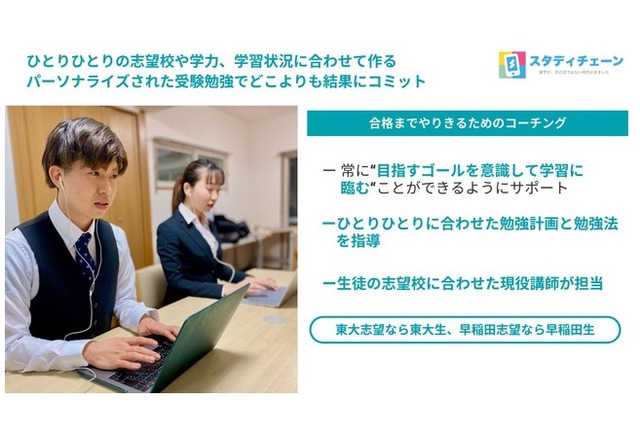 スタディチェーン、現役難関大生が指導「無料体験授業」 画像