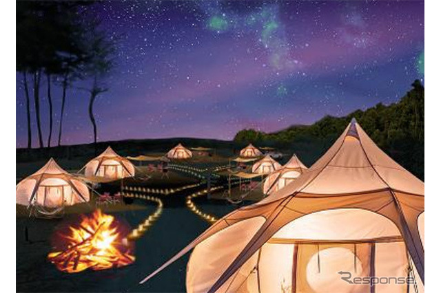ツインリンクもてぎ、グランピングエリア登場…テント間隔は7m以上 画像