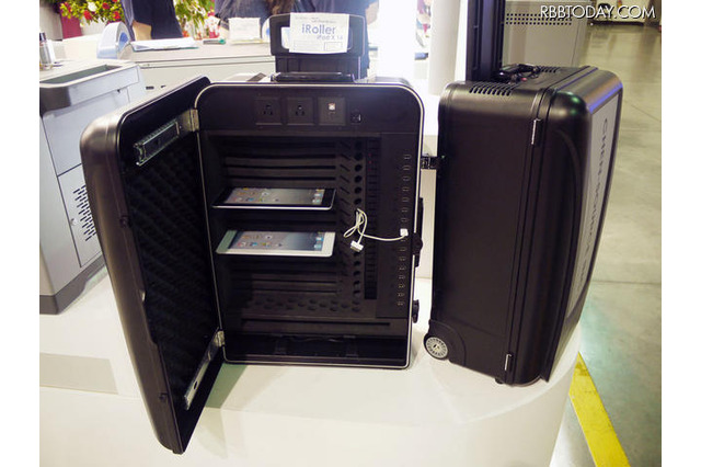 運べてチャージできるiPad専用トランク…16台収納可能な教育市場向け製品 画像