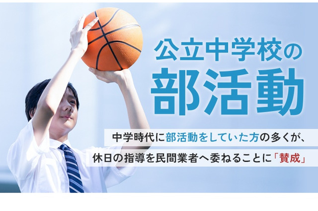 公立中学の部活動、7割が休日指導の民間業者委託に「賛成」 画像