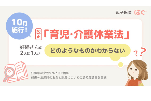 改正「育児・介護休業法」10月施行…妊婦の半数が知らない 画像