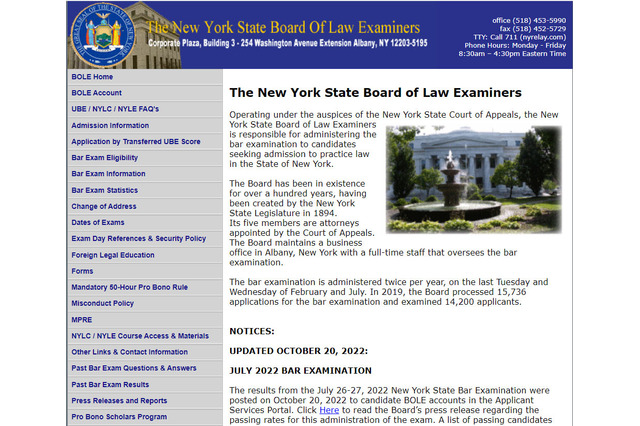 ニューヨーク州法審査委員会、7月の司法試験の結果を発表…合格者リスト10/21中に公開予定 画像
