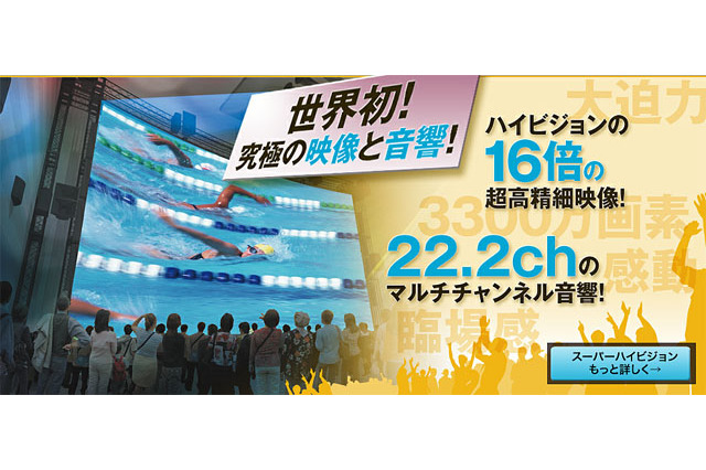 迫力のスーパーハイビジョンでオリンピックを観戦、7/28-8/12 画像