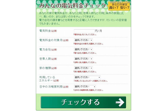 比較や可視化で節電、ヤフー「みんなの電気料金チェック」「みんなの涼み場」 画像