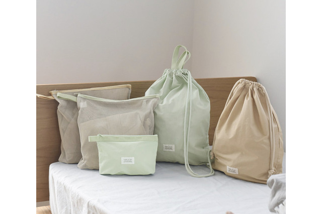 子供自身で荷造りできる、トラベルポーチ5点セット 画像