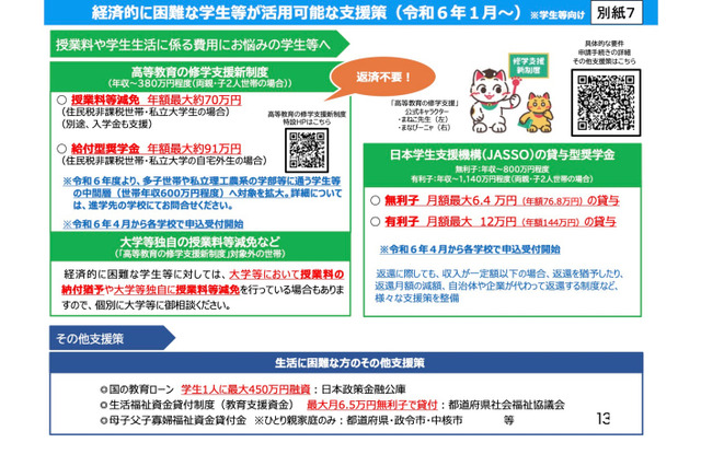 地震被災など、学生支援策の周知徹底求む…文科省 画像