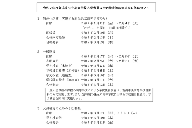 【高校受験2025】新潟県公立高、一般選抜の学力検査3/5 画像