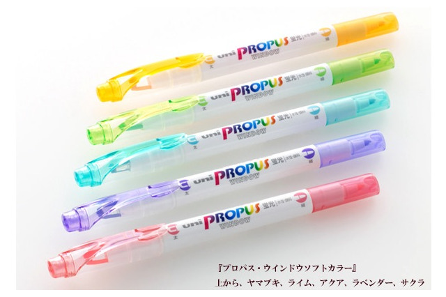 ペン先に窓がついてマークしやすい蛍光ペンにパステル新色が登場 画像