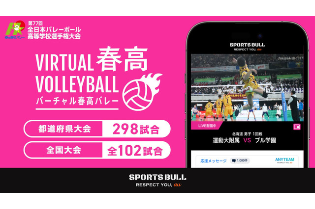 春高バレー、最多400試合をSPORTS BULLがライブ配信 画像