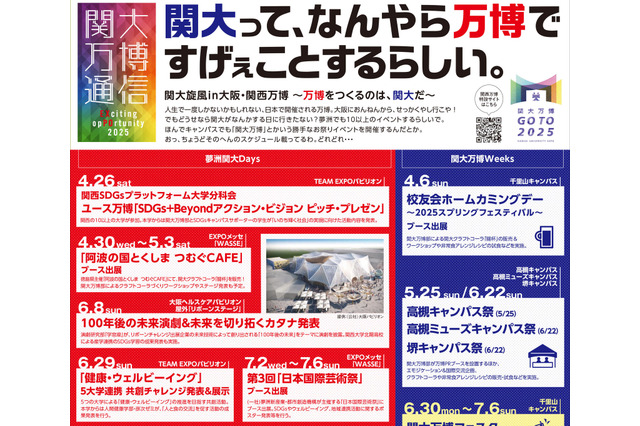 夢洲関大Days&関大万博Weeksで18のイベント…大阪・関西万博 画像