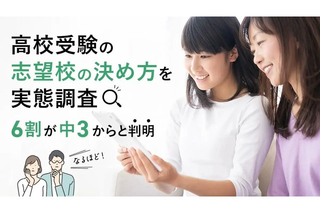 【高校受験】志望校の決め方、偏差値より「校風」重視…公立第1志望は75.5% 画像