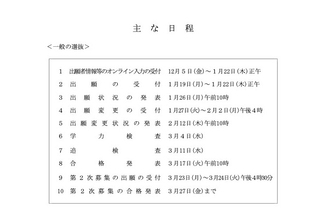 【高校受験2026】北海道公立高入試、手引を公表…オンライン出願入力12/5より 画像
