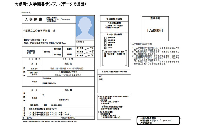 【高校受験2026】千葉県公立高入試、ネット出願マニュアル公開 画像