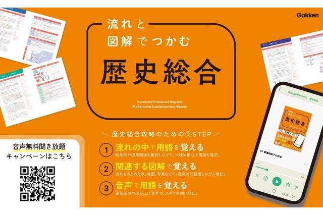 【共通テスト2026】学研「流れと図解でつかむ歴史総合」無料聞き放題1/18まで 画像