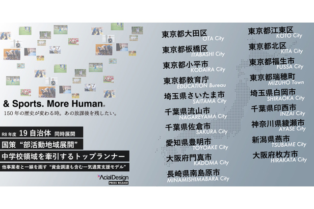 部活動地域展開を支援、19自治体で新規受託…アーシャルデザイン 画像