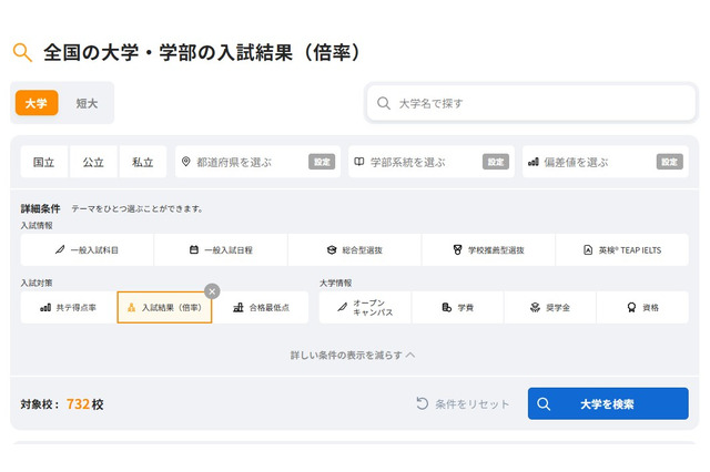 【大学受験2026】国公私立大732校の入試結果…旺文社パスナビ 画像