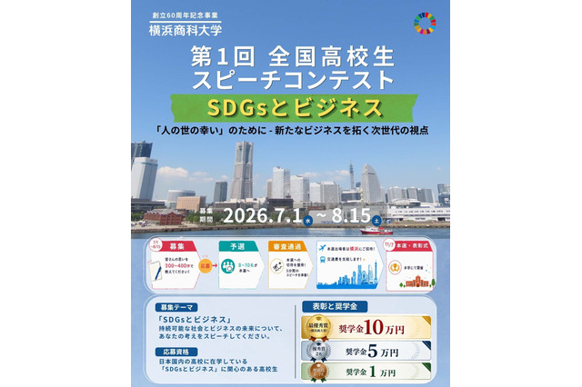 高校生スピーチコンテスト「SDGsとビジネス」8/15締切 画像