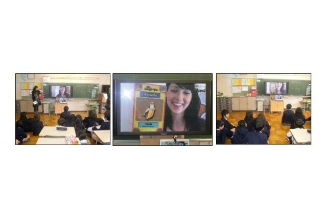 港区芝小学校でインターネット英語学校の体験授業 画像