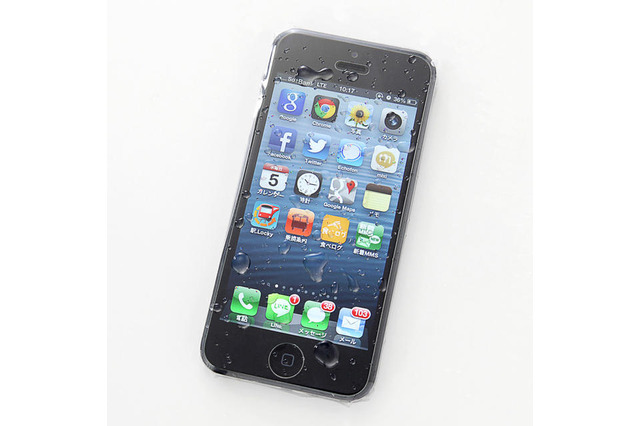 iPhone 5用使い捨て防水カバー セット、全ボタン使用可 画像