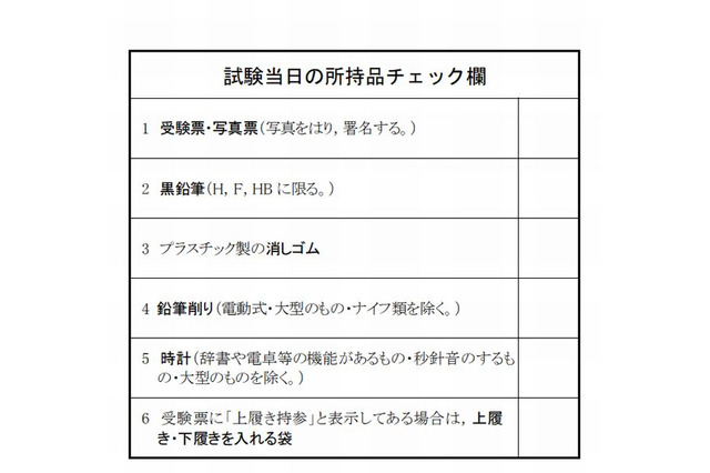 【センター試験2013】知っておけば安心、試験前の心得 画像