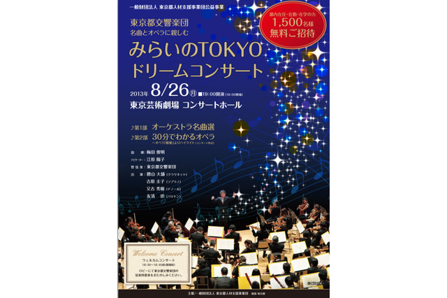8/26開催「みらいのTOKYOドリームコンサート」に都民1,500名を無料招待 画像