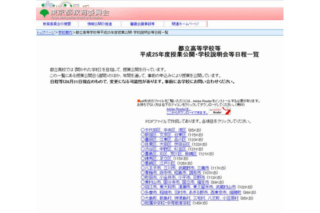 東京都立高校と中高一貫校の授業公開・学校説明会一覧…文化祭情報も 画像