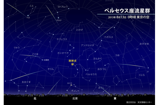 ペルセウス座流星群、12日真夜中から13日明け方前が観察に好条件 画像