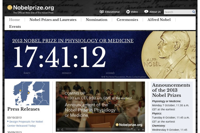 ノーベル賞、10/7よりYouTubeでライブ発表…水島氏・大隅氏・村上氏に期待 画像