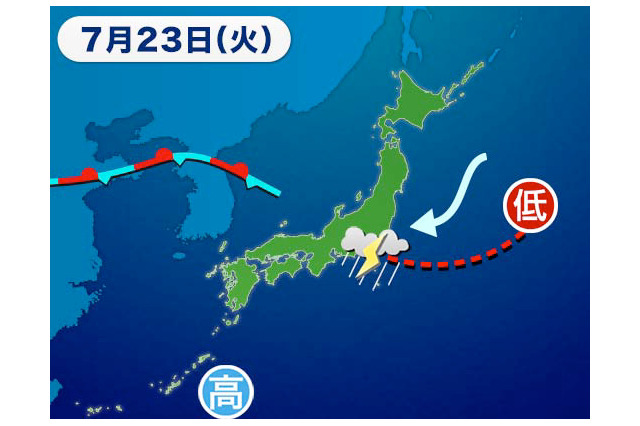 今夏のゲリラ豪雨は2,923回、東京は大阪の約3倍 画像