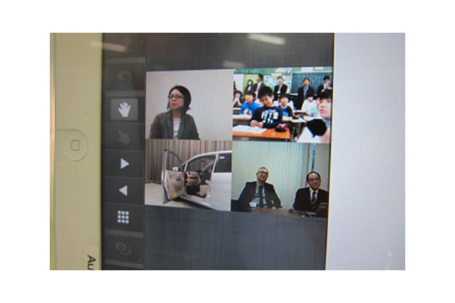 島根の伯仙小学校、インターネット会議システムを活用し福祉車両に関する授業 画像