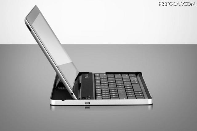 iPadがノートPCに…アルミケース一体型キーボード 画像