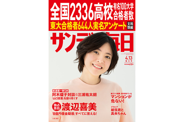 サンデー毎日、全国2,336高校の有名大学合格者数を掲載…4/2発売 画像