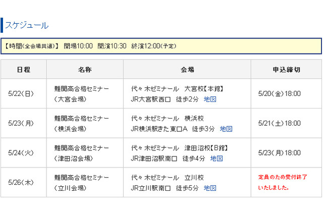 【高校受験】SAPIX、難関高合格セミナー5/22-26 画像