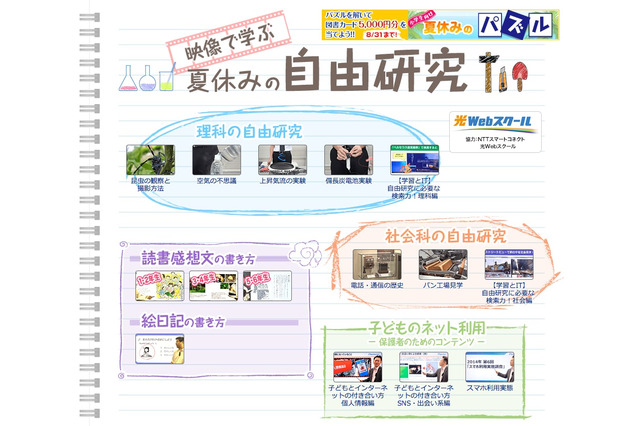 夏休みの宿題 総まとめ…自由研究・読書感想文・工作 画像