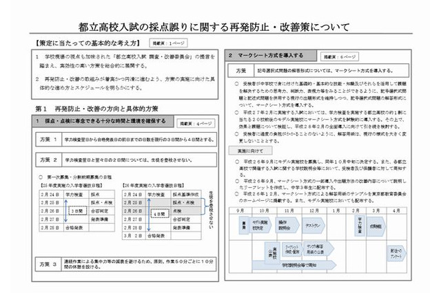 都立高校入試、採点ミス再発防止改善策としてマークシートを試験導入 画像