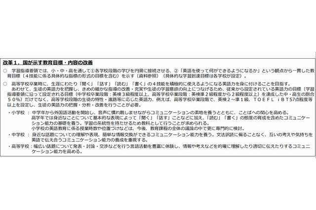 文科省、英語教育改革の5つの提言…ICT活用など 画像