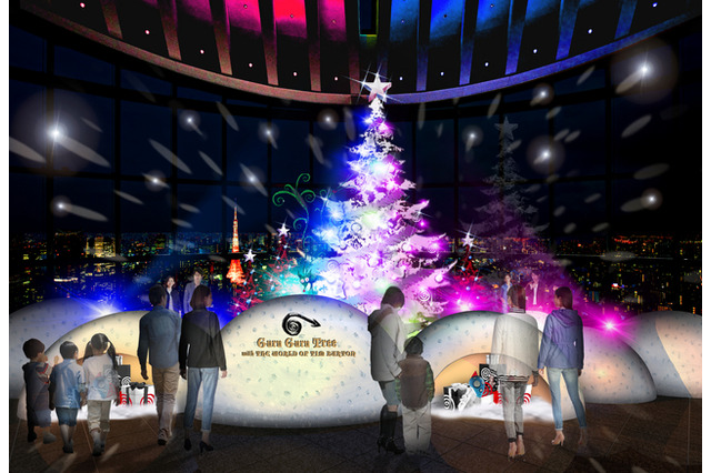 六本木ヒルズの「天空のクリスマス2014」、高さ5メートルのツリーなど 画像