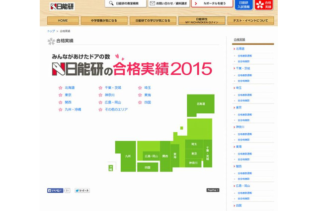 【中学受験2015】聖光58人、フェリス58人…日能研の合格者数速報 画像