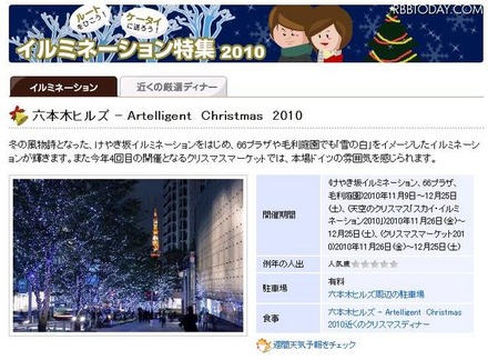 クリスマスへカウントダウン！全国約400ヵ所のイルミネーションスポットを紹介 大人気スポット六本木ヒルズ周辺では12月25日まで開催中