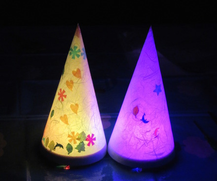 親子LED工作教室「クリスマスランプをつくろう！」作品完成イメージ