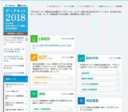ベネッセ・駿台データネット2018