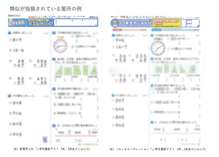 教育同人社が類似を指摘している箇所の例（1） 画像提供：教育同人社