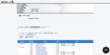 四谷大塚ドットコム　インターネット合格発表校